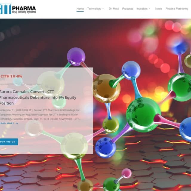 web design hamilton for CTT Pharmaceuticals