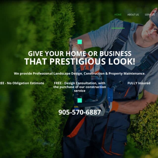 web design hamilton for cleric landscaping