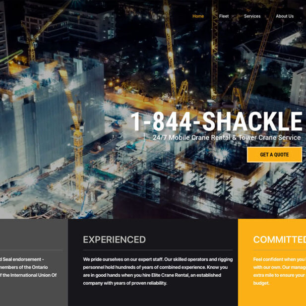 Web Design Elite Crane Rentals