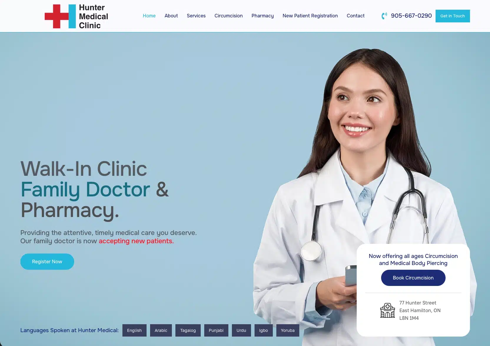 Professional website design and SEO for Hunter Medical Centre in Hamilton, enhancing accessibility, visibility, and patient experience through a modern, optimized site.