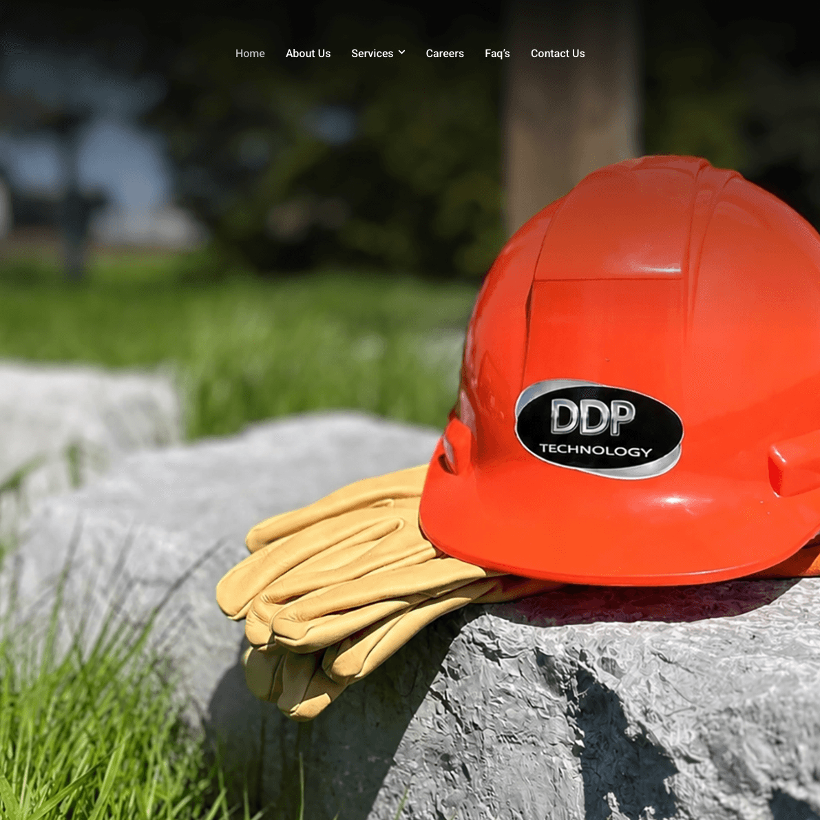 Custom WordPress website designed by GraphixFlo for DDP Technology featuring utility services, dry ice cleaning, inspections and industrial website design.