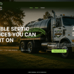 Custom WordPress website designed by GraphixFlo for Hamilton Septic Pumping featuring septic pumping services, emergency septic repairs and local SEO.