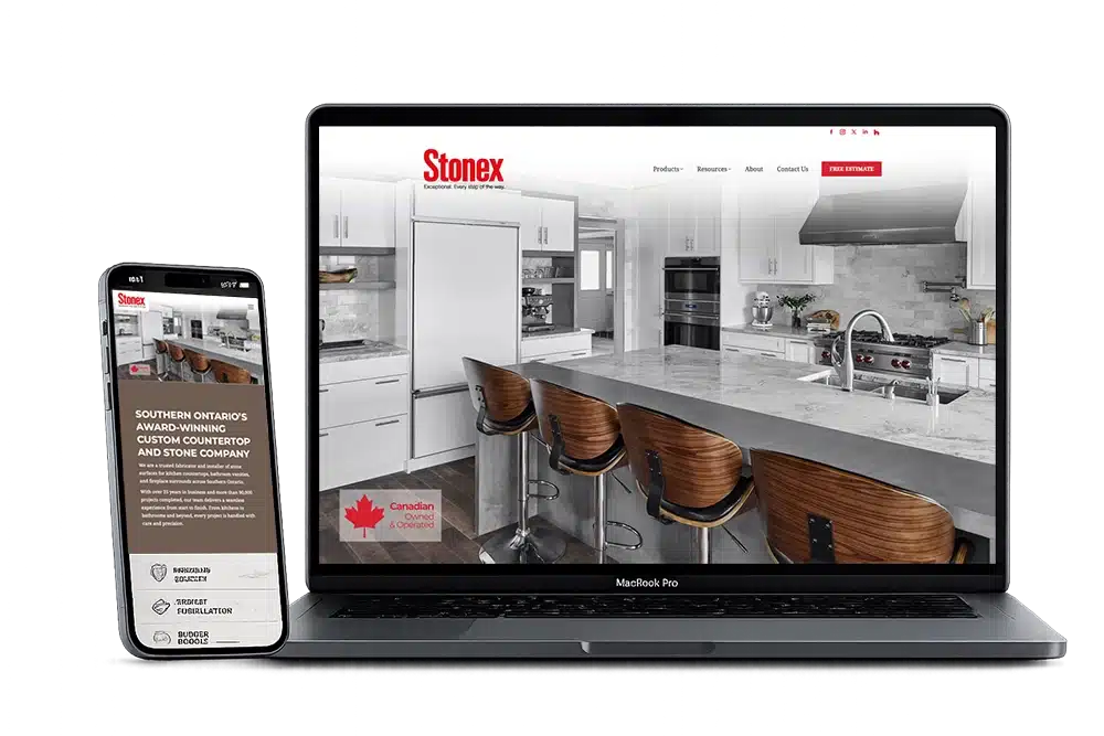 GraphixFlo Hamilton web design displayed on laptop and mobile devices